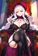 artist:truck_kun character:shalltear_bloodfallen copyright:overlord_(maruyama) general:black_bra general:cape general:female general:gloves general:large_breasts general:long_hair general:red_eyes general:sitting general:solo general:thick_thighs general:thighhighs general:white_hair meta:ai_generated meta:tagme technical:grabber // 1280x1856 // 2.5MB