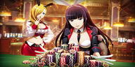 character:narberal_gamma character:solution_epsilon copyright:overlord_(maruyama) general:2girls general:animal_ears general:black_hair general:blonde_hair general:blue_eyes general:casino general:casino_table general:fake_animal_ears general:gloves general:indoors general:leotard general:multiple_girls general:official_art general:poker_chip general:rabbit_ears general:rabbit_tail general:siblings general:sisters general:white_gloves meta:highres meta:tagme technical:grabber // 2048x1024 // 1.5MB