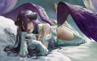 artist:zhang_xiao_bo character:albedo copyright:madhouse copyright:overlord_(maruyama) general:bare_shoulders general:barefoot general:chin_rest general:fringe general:girl general:gloves general:hair_between_eyes general:head_tilt general:highres general:horn_(horns) general:leg_lift_(legs_lift) general:lipstick general:long_hair general:low_wings general:lying general:on_stomach general:purple_hair general:red_lipstick general:single general:white_gloves general:wings general:yellow_eyes tagme technical:grabber // 1920x1202 // 460.2KB