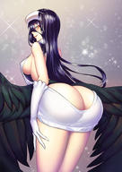 artist:blak_at character:albedo copyright:madhouse copyright:overlord_(maruyama) general:ass general:black_wings general:blush general:breasts general:covered_nipples general:demon_girl general:elbow_gloves general:erotic general:fringe general:from_behind general:girl general:gloves general:hair_between_eyes general:horn_(horns) general:huge_ass general:large_breasts general:long_hair general:looking_at_viewer general:looking_back general:naughty_face general:parted_lips general:purple_hair general:sideboob general:single general:sparkle general:tall_image general:virgin_killer_sweater general:white_gloves general:wings general:yellow_eyes tagme technical:grabber // 707x1000 // 439.8KB
