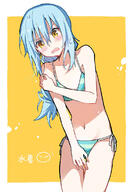 artist:shoura character:rimuru_tempest copyright:tensei_shitara_slime_datta_ken general:1girl general:bare_arms general:bikini general:blue_bikini general:blue_hair general:blush general:border general:collarbone general:cowboy_shot general:embarrassed general:flat_chest general:genderswap general:genderswap_(otf) general:hair_between_eyes general:leaning_to_the_side general:long_hair general:open_mouth general:outside_border general:ponytail general:ribbon general:side-tie_bikini_bottom general:sketch general:solo general:standing general:striped_bikini general:striped_clothes general:swimsuit general:thigh_gap general:v-shaped_eyebrows general:wavy_mouth general:white_border general:white_ribbon general:yellow_background general:yellow_eyes technical:grabber // 800x1156 // 109.2KB