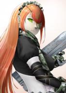 character:cz2128_delta copyright:overlord_(maruyama) general:1girl general:bangs general:breasts general:closed_mouth general:eta37 general:eyepatch general:famas general:female general:gloves general:green_eyes general:gun general:hair_ornament general:holding general:holding_weapon general:large_breasts general:long_hair general:looking_at_viewer general:looking_back general:maid general:maid_headdress general:orange_hair general:pink_hair general:rifle general:scarf general:solo general:weapon tagme technical:grabber // 707x1000 // 734.9KB