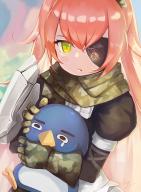 artist:kuroishi_(pixiv17837171) character:cz2128_delta copyright:overlord_(maruyama) general:1girl general:animal general:animal_hug general:armor general:bird general:camouflage general:eyepatch general:female general:gloves general:green_eyes general:green_gloves general:long_hair general:long_sleeves general:looking_at_viewer general:maid general:maid_headdress general:penguin general:pink_hair general:puffy_long_sleeves general:puffy_sleeves general:scarf general:solo general:tears tagme technical:grabber // 709x960 // 426.9KB