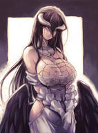 artist:user_xgpy8228 character:albedo copyright:overlord_(maruyama) general:1girl general:bare_shoulders general:black_feathers general:black_hair general:black_wings general:breasts general:cleavage general:closed_mouth general:demon_girl general:demon_horns general:demon_wings general:detached_collar general:dress general:feathered_wings general:feathers general:female general:gloves general:hair_between_eyes general:hands_together general:hip_focus general:hip_vent general:hips general:horns general:jewelry general:large_breasts general:long_hair general:looking_at_viewer general:low_wings general:necklace general:slit_pupils general:smile general:solo general:standing general:white_dress general:white_gloves general:wings general:yellow_eyes tagme technical:grabber // 788x1064 // 231.8KB