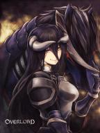 artist:user_xgpy8228 character:albedo copyright:overlord_(maruyama) general:1girl general:armor general:artist_request general:black_hair general:breastplate general:female general:floating_hair general:gauntlets general:hair_between_eyes general:horns general:horse general:in_profile general:long_hair general:red_eyes general:shoulder_armor general:solo general:spaulders general:upper_body general:very_long_hair general:yellow_eyes medium:copyright_name medium:high_resolution tagme technical:grabber // 1200x1600 // 597.6KB