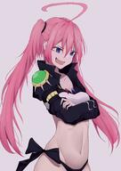 character:milim_nava copyright:tensei_shitara_slime_datta_ken general:1girl general:ahoge general:blue_eyes general:crossed_arms general:fang general:long_hair general:navel general:open_mouth general:pink_hair general:solo general:twintails meta:absurdres meta:highres technical:grabber // 3307x4677 // 3.8MB