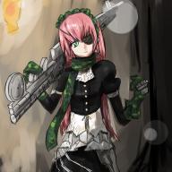 character:cz2128_delta copyright:overlord_(maruyama) general:1girl general:armored_dress general:eyepatch general:famas general:frills general:gloves general:green_eyes general:gun general:long_hair general:maid general:maid_headdress general:pink_hair general:puffy_sleeves general:rifle general:scarf general:solo general:weapon metadata:artist_request metadata:highres tagme technical:grabber // 2000x2000 // 497.3KB
