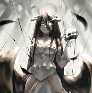 Mangaka:Pixiv_Id_20614292 Series:Overlord character:albedo technical:grabber // 3472x3508 // 3.1MB