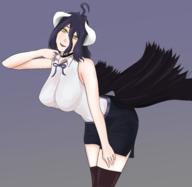 character:albedo copyright:overlord_(maruyama) general:absurdres general:black_hair general:cosplay general:demon_girl general:highres general:horns general:large_breasts general:smile general:solo general:yellow_eyes tagme technical:grabber unknown:alternate_costume unknown:blouse unknown:breasts unknown:chainsaw_man unknown:gradient unknown:gradient_background unknown:looking_at_viewer unknown:open_mouth unknown:reze_(chainsaw_man) unknown:slit_pupils unknown:thighhighs unknown:white_blouse unknown:wings // 2480x2420 // 1.3MB
