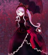 character:shalltear_bloodfallen copyright:overlord_(maruyama) general:1girl general:black_dress general:black_umbrella general:blood general:dress general:dripping general:lavender_hair general:looking_at_viewer general:red_background general:red_eyes general:slit_pupils general:umbrella general:vampire metadata:absurdres metadata:highres tagme technical:grabber // 3465x4000 // 3.2MB
