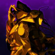 character:albedo character:pandora's_actor copyright:overlord_(maruyama) general:1boy general:1girl general:armor general:back-to-back general:black_hair general:hat general:nazi general:purple_background metadata:artist_request tagme technical:grabber // 800x800 // 462.2KB