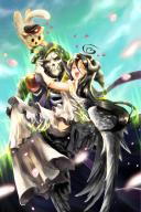 character:ainz_ooal_gown character:albedo character:pandora's_actor copyright:overlord_(maruyama) general:1girl general:happy metadata:highres tagme technical:grabber // 800x1200 // 934.6KB