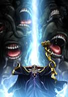 character:ainz_ooal_gown copyright:overlord_(maruyama) general:1boy general:absurdres general:black_dress general:dress general:highres general:holding general:hooded general:key_visual general:long_dress general:monster general:official_art general:outstretched_arms general:skull general:solo general:standing tagme technical:grabber // 2432x3430 // 984.3KB