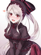 artist:akira_(been0328) character:shalltear_bloodfallen copyright:madhouse copyright:overlord_(maruyama) general:black_dress general:blush general:bow general:breasts general:dress general:fang_(fangs) general:frills general:fringe general:girl general:goth-loli general:gothic general:gradient_background general:hair_between_eyes general:hair_bow general:heart general:large_bow general:light_smile general:lolita_fashion general:long_sleeves general:looking_at_viewer general:open_mouth general:payot general:ponytail general:puffy_sleeves general:red_eyes general:silver_hair general:simple_background general:single general:standing general:tall_image general:very_long_hair tagme technical:grabber // 800x1068 // 658.9KB