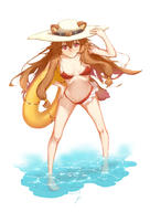 artist:cream_(827156893) character:raphtalia copyright:tate_no_yuusha_no_nariagari general:1girl general:animal_ears general:bikini general:breasts general:brown_hair general:hand_on_headwear general:hat general:innertube general:long_hair general:looking_at_viewer general:navel general:pink_eyes general:raccoon_ears general:raccoon_girl general:raccoon_tail general:smile general:solo general:straw_hat general:swimsuit general:tail general:wading general:water meta:commentary_request meta:highres technical:grabber // 1000x1415 // 465.8KB