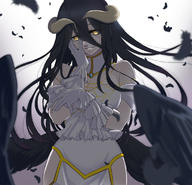 artist:nekopan character:albedo copyright:overlord_(maruyama) copyright:overlord_(novel) general:black_hair general:breasts general:cleavage general:female general:golden_eyes general:horns general:long_hair general:smile general:smirk general:solo general:wings meta:png-to-jpg_conversion tagme technical:grabber // 1134x1093 // 654.1KB
