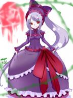 character:shalltear_bloodfallen copyright:overlord_(maruyama) general:1girl general:bonnet general:bow general:dress general:female general:frilled_dress general:frills general:gothic_lolita general:lolita_fashion general:long_hair general:looking_at_viewer general:masyu335 general:ponytail general:red_eyes general:sidelocks general:silver_hair general:smile general:solo general:standing general:tied_hair medium:high_resolution medium:simple_background tagme technical:grabber // 1200x1600 // 1.2MB