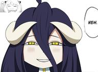 artist:SunDay322 character:albedo general:reaction_image general:translated // 2356x1748 // 339.7KB