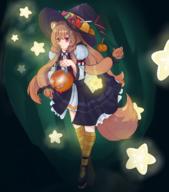 artist:se1ested character:raphtalia copyright:tate_no_yuusha_no_nariagari general:1girl general:alternate_costume general:animal_ears general:balloon general:bat_hair_ornament general:black_dress general:black_footwear general:blush general:brown_hair general:candy general:closed_mouth general:crossed_legs general:dark general:dark_background general:dress general:food general:food-themed_hair_ornament general:food-themed_hat_ornament general:forest general:frilled_dress general:frills general:full_body general:green_background general:hair_ornament general:halloween general:halloween_bucket general:halloween_costume general:hat general:hat_ornament general:holding general:holding_food general:holding_pumpkin general:holding_vegetable general:jack-o'-lantern general:light_smile general:lollipop general:long_hair general:long_sleeves general:nature general:neck_ribbon general:orange_thighhighs general:platform_footwear general:pumpkin general:pumpkin_hair_ornament general:raccoon general:raccoon_ears general:raccoon_girl general:raccoon_tail general:red_eyes general:red_ribbon general:ribbon general:sidelocks general:silk general:solo general:spider_web general:standing general:star_(symbol) general:striped general:striped_thighhighs general:tail general:thighhighs general:vegetable general:wide_sleeves general:witch general:witch_hat general:wrapped_candy meta:english_commentary technical:grabber // 1033x1171 // 1.2MB