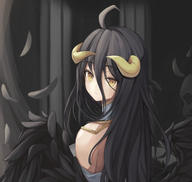 artist:randomcatbox character:albedo copyright:overlord_(maruyama) general:1girl general:ahoge general:bangs general:bare_shoulders general:black_feathers general:black_hair general:black_wings general:breasts general:closed_mouth general:demon_girl general:demon_horns general:demon_wings general:detached_sleeves general:dress general:eyebrows_visible_through_hair general:feathered_wings general:hair_between_eyes general:horns general:long_hair general:looking_at_viewer general:low_wings general:slit_pupils general:white_dress general:wings general:yellow_eyes meta:absurdres meta:highres tagme technical:grabber // 3855x3664 // 1.2MB