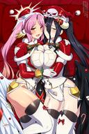 artist:lindaroze character:albedo character:jibril_(no_game_no_life) copyright:madhouse copyright:no_game_no_life copyright:overlord_(maruyama) deprecated:red_pillow general:2girls general:black_hair general:breast_press general:breasts general:candy general:candy_cane general:christmas general:clothing_cutout general:company_connection general:crossover general:crotch_cutout general:food general:garter_straps general:gloves general:hair_between_eyes general:hat general:heart_cutout general:hug general:large_breasts general:mistletoe general:multiple_girls general:orange_eyes general:panties general:parted_bangs general:pillow general:pink_hair general:santa_hat general:symmetrical_docking general:thighhighs general:thighs general:twintails general:twitter_username general:underwear general:watermark general:web_address general:white_gloves general:white_panties general:white_thighhighs general:yellow_eyes general:yuri meta:commentary meta:commission meta:english_commentary meta:highres meta:paid_reward_available technical:grabber // 800x1200 // 984.1KB