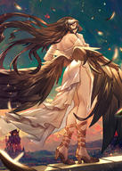 artist:relayrl character:albedo copyright:overlord_(maruyama) general:1girl general:ass general:back general:backless_dress general:backless_outfit general:bangs general:bare_shoulders general:black_feathers general:black_hair general:black_wings general:building general:city_below general:demon_girl general:demon_horns general:demon_wings general:dress general:evening general:feathered_wings general:feathers general:floating_hair general:from_behind general:full_body general:gloves general:high_heels general:horns general:long_hair general:looking_back general:low_wings general:shiny general:shiny_skin general:shy general:solo general:strappy_heels general:thighs general:torn_clothes general:white_dress general:white_gloves general:white_horns general:wind general:wings general:yellow_eyes technical:grabber // 746x1049 // 924.9KB