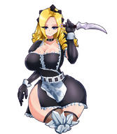 artist:miyako.noh character:solution_epsilon copyright:overlord_(maruyama) general:ass general:big_ass general:big_breasts general:big_butt general:blonde_hair general:blue_eyes general:breasts general:choker general:clothing general:dagger general:female general:female_only general:fully_clothed general:huge_ass general:huge_breasts general:legwear general:looking_at_viewer general:maid general:maid_outfit general:maid_uniform general:slime general:slime_girl general:solo general:solo_female general:solo_focus general:stockings general:thick_thighs general:weapon general:wide_hips meta:alternate_version_available meta:tagme technical:grabber // 760x874 // 375.4KB