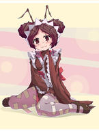 character:entoma_vasilissa_zeta copyright:overlord_(maruyama) general:1girl general:antennae general:arthropod_girl general:black_footwear general:blush general:brown_hair general:brown_kimono general:double_bun general:eros-lust general:extra_pupils general:fangs general:full_body general:hair_bun general:highres general:japanese_clothes general:kimono general:kneeling general:light_smile general:looking_at_viewer general:maid general:maid_headdress general:mary_janes general:monster_girl general:multicolored_background general:ofuda general:pantyhose general:purple_hair general:purple_pantyhose general:red_eyes general:shoes general:short_hair general:simple_background general:sitting general:skin_fangs general:sleeves_past_wrists general:solo general:tears general:wariza metadata:absurdres metadata:commentary_request technical:grabber // 1887x2505 // 1.5MB