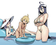 character:albedo character:aura_bella_fiora character:shalltear_bloodfallen copyright:overlord_(maruyama) general:black_hair general:blonde_hair general:highres general:swimsuit general:yellow_eyes technical:grabber unknown:3girls unknown:Dark_Skin unknown:Hat unknown:ahoge unknown:arms_under_breasts unknown:barefoot unknown:bikini unknown:blue_eyes unknown:breast_hold unknown:breasts unknown:choker unknown:cowboy_shot unknown:dark_skinned_female unknown:drink unknown:flat_chest unknown:frilled_bikini unknown:frills unknown:green_eyes unknown:hair_between_eyes unknown:heterochromia unknown:horns unknown:huge_breasts unknown:innertube unknown:long_hair unknown:multiple_girls unknown:pink_eyes unknown:purple_hair unknown:reclining unknown:red_bikini unknown:sun_hat unknown:velzhe unknown:very_long_hair unknown:wading unknown:white_bikini // 1954x1575 // 1.1MB