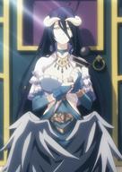 character:albedo general:anime_overlord_s4 general:dress general:screencap general:stitches // 2480x3508 // 2.6MB