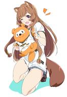 artist:umanosuke character:buffaloes_ponta character:raphtalia copyright:tate_no_yuusha_no_nariagari d general: general:1girl general:alternate_costume general:animal_ear_fluff general:animal_ears general:bare_legs general:brown_hair general:full_body general:holding general:holding_stuffed_toy general:kneeling general:long_hair general:looking_at_viewer general:one_eye_closed general:open_mouth general:pink_eyes general:raccoon_ears general:raccoon_girl general:raccoon_tail general:short_sleeves general:simple_background general:smile general:solo general:sportswear general:stuffed_animal general:stuffed_raccoon general:stuffed_toy general:tail general:thighs general:white_background meta:commentary_request meta:highres technical:grabber // 1200x1740 // 519.8KB