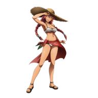 character:lupusregina_beta technical:grabber unknown:1girl unknown:Dark_Skin unknown:Hat unknown:Solo unknown:Swimsuit unknown:bikini unknown:braid unknown:breasts unknown:cleavage unknown:dark_skinned_female unknown:eyebrows_visible_through_hair unknown:official_art unknown:one_eye_closed unknown:overlord_(maruyama) unknown:red_hair unknown:sandals unknown:smile unknown:straw_hat unknown:tagme unknown:transparent_background unknown:twin_braids unknown:white_bikini unknown:yellow_eyes // 1024x1024 // 344.9KB
