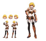 character:clementine_(overlord) copyright:overlord_(maruyama) general:1girl general:arm_guards general:armor general:black_legwear general:blonde_hair general:breastplate general:breasts general:character_sheet general:cleavage general:concept_art general:criss-cross_halter general:evil_smile general:expressions general:faulds general:full_body general:garter_belt general:gauntlets general:grin general:halter_top general:halterneck general:leg_armor general:looking_at_viewer general:midriff general:miniskirt general:navel general:o-ring general:o-ring_legwear general:pink_eyes general:red_eyes general:short_hair general:shoulder_pads general:simple_background general:skirt general:smile general:solo general:standing general:thighhighs general:white_background metadata:official_art tagme technical:grabber // 1126x1014 // 440.4KB