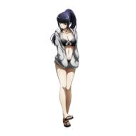 character:narberal_gamma copyright:overlord_(maruyama) game:overlord:_mass_for_the_dead technical:grabber unknown:1girl unknown:Swimsuit unknown:black_hair unknown:black_swimsuit unknown:blush unknown:breasts unknown:cleavage unknown:coat unknown:doppelganger unknown:flip-flops unknown:full_body unknown:large_breasts unknown:long_hair unknown:monster_girl unknown:navel unknown:ponytail unknown:sandals // 1024x1024 // 223.5KB