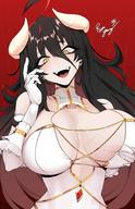artist:rumigawa31 character:albedo copyright:overlord_(maruyama) general:black_hair general:crazy_eyes general:elbow_gloves general:eyelashes general:female general:female_only general:groping general:horn general:horns general:inner_sideboob general:large_breasts general:light-skinned_female general:light_skin general:long_hair general:red_background general:succubus general:touching_breast general:yellow_eyes meta:absurd_res meta:tagme technical:grabber // 1263x1952 // 283.2KB