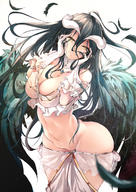 artist:yukishiro_arte character:albedo general:black_hair general:black_wings general:breasts general:cleavage general:large_breasts general:long_hair general:smile general:wings meta:tagme technical:grabber // 885x1252 // 1.2MB