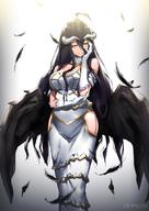 artist:pyz_(cath_x_tech) character:albedo copyright:madhouse copyright:overlord_(maruyama) general:ahoge general:bare_shoulders general:black_hair general:black_wings general:breasts general:demon_girl general:demon_wings general:detached_collar general:dress general:feather_(feathers) general:fringe general:girl general:gloves general:hand_on_face general:horn_(horns) general:large_breasts general:long_hair general:looking_at_viewer general:signed general:single general:smile general:standing general:sunlight general:tall_image general:white_dress general:white_gloves general:wings general:yellow_eyes tagme technical:grabber // 752x1062 // 83.5KB