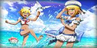 character:aura_bella_fiora character:mare_bello_fiore copyright:overlord_(maruyama) general:1boy general:1girl general:bare_shoulders general:beach general:bikini general:bikini_skirt general:blonde_hair general:blue_bow general:blue_eyes general:bow general:brother_and_sister general:crossdressing general:dark_elf general:day general:elf general:fish general:flying_fish general:green_eyes general:hat general:heterochromia general:inflatable_shark general:inflatable_toy general:micro_bikini general:ocean general:otoko_no_ko general:outdoors general:pointy_ears general:puffer_fish general:sailor_collar general:sailor_hat general:shark general:siblings general:string_bikini general:swimsuit meta:commentary_request meta:highres technical:grabber // 2048x1024 // 2.8MB