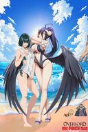 character:ainz_ooal_gown character:albedo character:fubuki_(one-punch_man) character:saitama copyright:one-punch_man copyright:overlord_(maruyama) general:2girls general:beach general:beach_background general:bikini general:black_hair general:clothes general:esper general:feet general:female general:green_eyes general:green_hair general:horn general:long_hair general:sexy_pose general:succubus general:temptation general:wings general:yellow_eyes meta:crossover meta:no_sex technical:grabber // 2731x4096 // 2.9MB