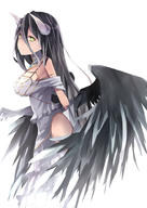 artist:keid character:albedo copyright:madhouse copyright:overlord_(maruyama) general:black_hair general:black_wings general:breasts general:dress general:elbow_gloves general:girl general:gloves general:horn_(horns) general:large_breasts general:light_erotic general:long_hair general:looking_at_viewer general:simple_background general:single general:smile general:standing general:tall_image general:white_background general:white_dress general:white_gloves general:wings general:yellow_eyes tagme technical:grabber // 707x1000 // 477.9KB