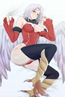 artist:reofenja character:frey_(tensei_shitara_slime_datta_ken) copyright:tensei_shitara_slime_datta_ken general:1girl general:angel_wings general:bare_hips general:bird_legs general:black_thighhighs general:blush general:breasts general:claws general:detached_sleeves general:feathered_wings general:forehead_jewel general:half-harpy general:large_breasts general:leotard general:looking_at_viewer general:monster_girl general:red_leotard general:smile general:solo general:talons general:thighhighs general:thighs general:white_hair general:white_wings general:wings general:yellow_eyes meta:absurdres meta:commentary meta:english_commentary meta:highres technical:grabber // 2000x3000 // 3.0MB