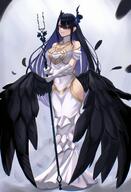 artist:eipanguino character:albedo character:nerissa_ravencroft copyright:hololive copyright:hololive_english copyright:overlord_(maruyama) general:1girl general:albedo_(overlord)_(cosplay) general:asymmetrical_horns general:bare_shoulders general:black_hair general:blue_hair general:breasts general:cleavage general:colored_inner_hair general:cosplay general:demon_horns general:gloves general:hair_ornament general:horns general:large_breasts general:long_hair general:looking_at_viewer general:mole general:mole_under_eye general:multicolored_hair general:red_eyes general:smile general:solo general:two-tone_hair general:uneven_horns general:very_long_hair general:virtual_youtuber meta:absurdres meta:highres technical:grabber // 2250x3300 // 738.8KB