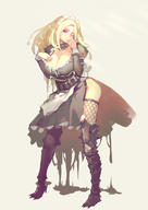 artist:luviantree character:solution_epsilon copyright:overlord_(maruyama) general:1girl general:armored_boots general:blonde general:boots general:breasts general:clavicle general:cleavage general:cleavage_cutout general:collar general:female general:fishnet_legwear general:fishnets general:garter_straps general:hand_on_chest general:hand_on_own_chest general:hand_on_own_chin general:large_breasts general:lingerie general:long_hair general:maid general:maid_headdress general:puffy_sleeves general:side_slit general:solo general:thighhighs general:thighs medium:high_resolution medium:very_high_resolution tagme technical:grabber // 2480x3508 // 1.4MB