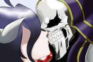 Mangaka:Pixiv_Id_31744076 Series:Overlord character:ainz_ooal_gown character:albedo technical:grabber // 6000x4000 // 6.6MB