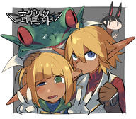 artist:チラリズン character:aura_bella_fiora character:demiurge character:mare_bello_fiore character:narberal_gamma copyright:overlord_(maruyama) general:blonde_hair general:dark_elf general:pointy_ears technical:grabber unknown:2boys unknown:2girls unknown:biting unknown:blue_eyes unknown:ear_biting unknown:elf unknown:green_eyes unknown:heterochromia unknown:multiple_boys unknown:multiple_girls unknown:siblings unknown:tirarizun unknown:translation_request unknown:twins // 1168x1023 // 773.5KB