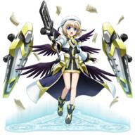 character:fortress_(nanoha) character:yagami_hayate copyright:lyrical_nanoha copyright:mahou_shoujo_lyrical_nanoha_detonation copyright:overlord_(maruyama) general:1girl general:ankle_boots general:black_dress general:black_gloves general:black_wings general:blue_eyes general:boots general:cropped_jacket general:dress general:fingerless_gloves general:flying_paper general:full_body general:gloves general:hair_ornament general:hat general:holding general:holding_staff general:juliet_sleeves general:long_sleeves general:magic_circle general:magical_girl general:multiple_wings general:official_art general:open_mouth general:pages general:paper general:puffy_sleeves general:rod_(nanoha) general:short_dress general:solo general:staff general:unison_(nanoha) general:waist_cape general:weapon general:white_hat general:wings general:x_hair_ornament meta:transparent_background technical:grabber // 1024x1024 // 1.1MB