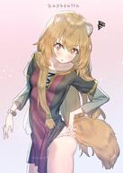 artist:subachi character:raphtalia copyright:tate_no_yuusha_no_nariagari general:1girl general:animal_ear_fluff general:animal_ears general:blush general:brown_eyes general:brown_hair general:character_name general:dress general:gradient_background general:layered_sleeves general:long_hair general:long_sleeves general:open_mouth general:panties general:raccoon_ears general:raccoon_girl general:raccoon_tail general:short_over_long_sleeves general:short_sleeves general:simple_background general:solo general:squiggle general:tail general:twitter_username general:underwear meta:commentary_request technical:grabber // 648x906 // 84.1KB