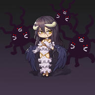 character:albedo copyright:overlord_(maruyama) general:1girl general::&lt; general:bare_shoulders general:black_footwear general:black_hair general:black_wings general:blue_eyes general:blush general:chibi general:closed_mouth general:demon_girl general:demon_horns general:demon_wings general:dkxlek general:dress general:feathered_wings general:frilled_dress general:frilled_gloves general:frills general:gloves general:hair_between_eyes general:highres general:horns general:long_hair general:low_wings general:monster general:open_mouth general:red_eyes general:slit_pupils general:standing general:teeth general:tentacles general:white_dress general:white_gloves general:wings metadata:absurdres technical:grabber // 3000x3000 // 5.0MB