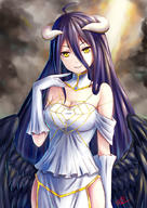 artist:kelinch1 character:albedo copyright:madhouse copyright:overlord_(maruyama) general:ahoge general:bare_shoulders general:breasts general:cloud_(clouds) general:detached_collar general:dress general:fringe general:girl general:gloves general:hair_between_eyes general:head_tilt general:horn_(horns) general:large_breasts general:long_hair general:looking_at_viewer general:purple_hair general:signed general:single general:sky general:slit_pupils general:smile general:standing general:sunlight general:tall_image general:white_dress general:white_gloves general:wings general:yellow_eyes tagme technical:grabber // 744x1052 // 170.6KB