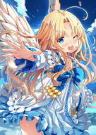 artist:xephonia character:firo_(tate_no_yuusha_no_nariagari) copyright:tate_no_yuusha_no_nariagari d general: general:1girl general:ahoge general:bird_wings general:blonde_hair general:blue_bow general:blue_eyes general:blue_sky general:blush general:bow general:cloud general:day general:dress general:feathered_wings general:fingernails general:long_hair general:long_sleeves general:one_eye_closed general:open_mouth general:outdoors general:outstretched_arm general:parted_bangs general:pixiv_id general:round_teeth general:sky general:smile general:solo general:teeth general:twitter_username general:upper_teeth_only general:very_long_hair general:white_dress general:white_wings general:wings meta:commentary_request meta:photoshop_(medium) technical:grabber // 707x1000 // 815.6KB